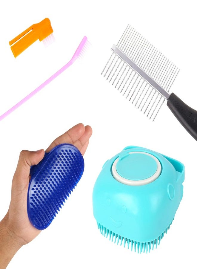 REGIIS Dog Grooming Brush Set, Multi-Color Pet Brushes and Combs, 5 Piece Kit - Image 1